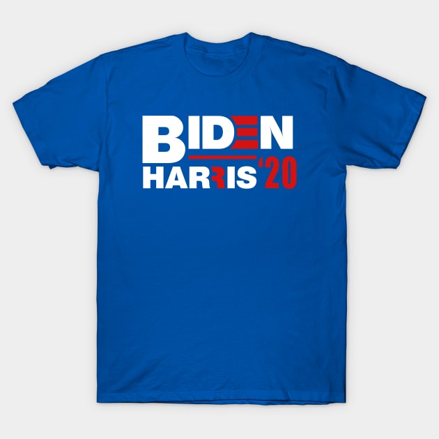 Biden Harris 2020 logo on blue T-Shirt by G! Zone